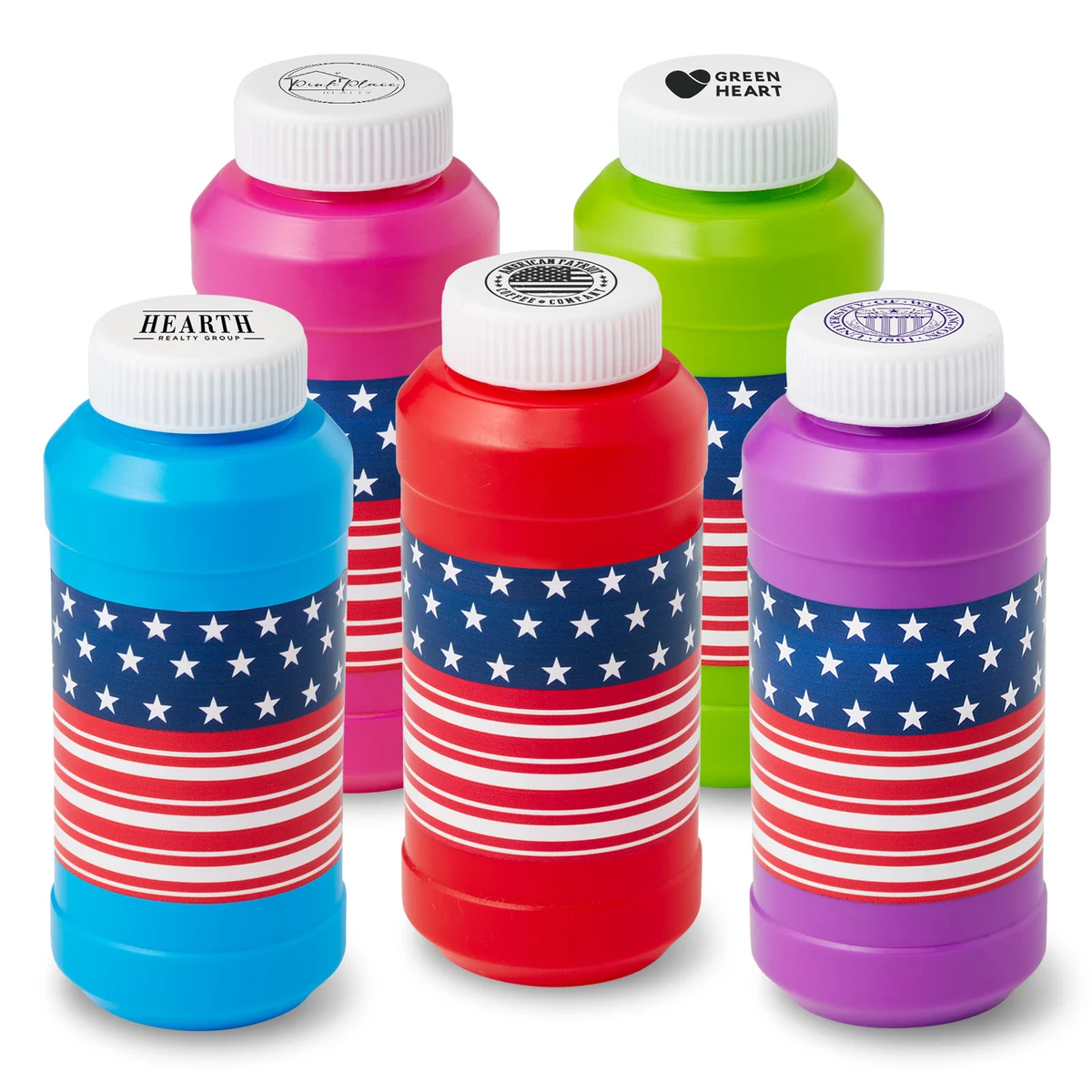 8 oz. Patriotic Bubbles with Cap Imprint 1