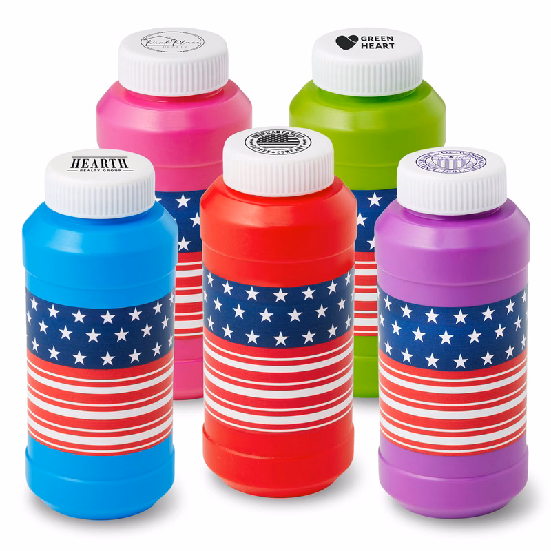 8 oz. Patriotic Bubbles with Cap Imprint