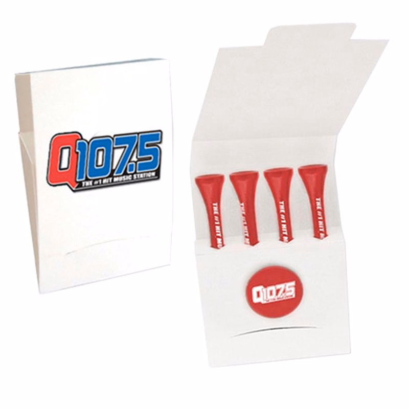 Custom Printed Matchbook Packet with 4 Tees and 1 Marker