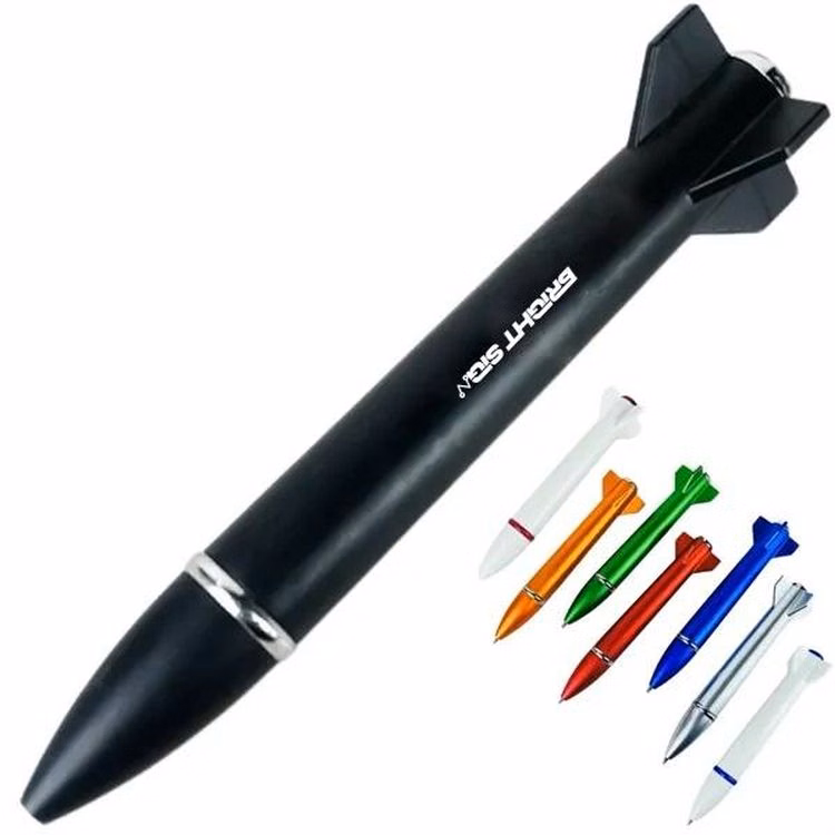 Mini Rocket Flashlight Rollerball Pen