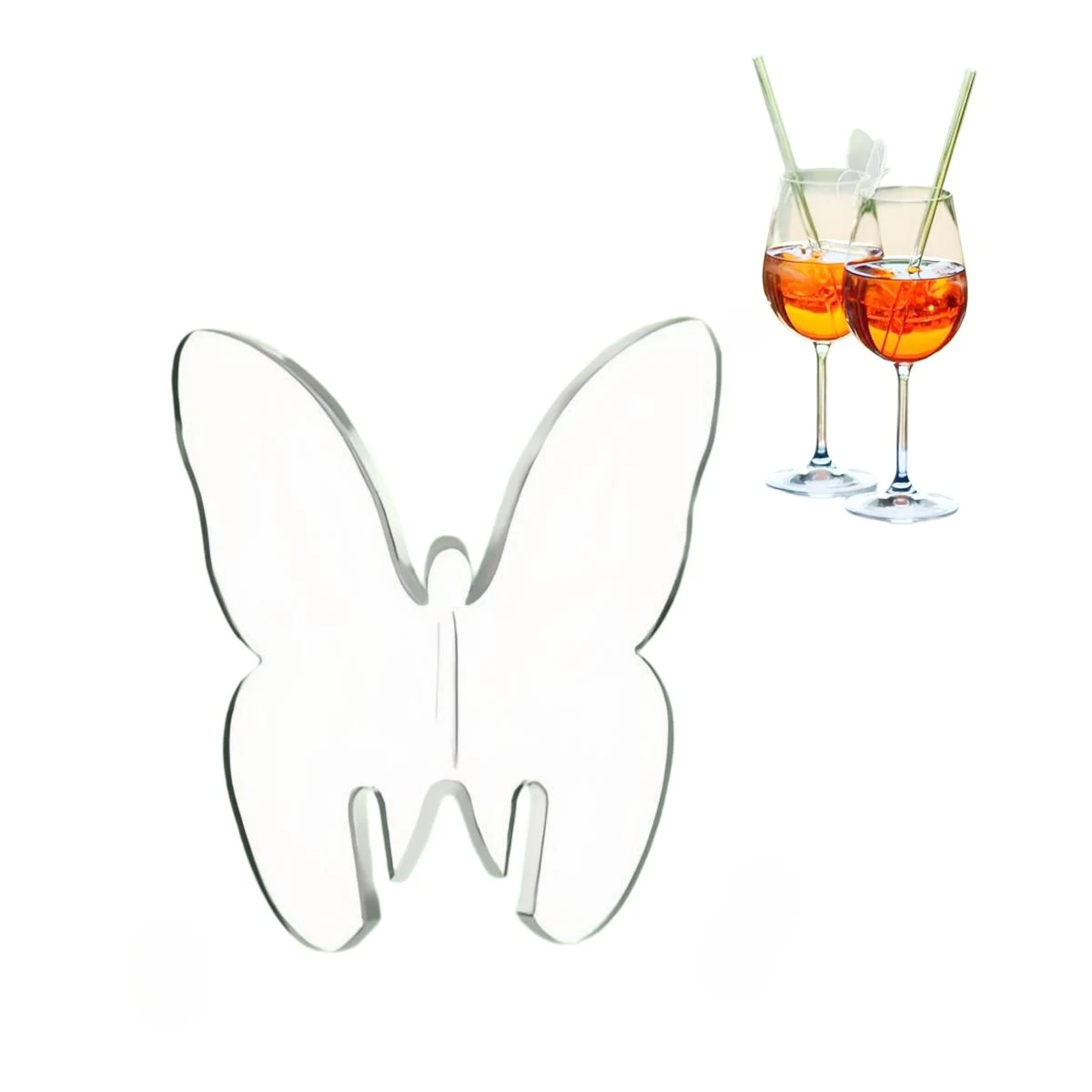 Flexible Acrylic Wine Glass Markers For Champagne & Cocktails 1