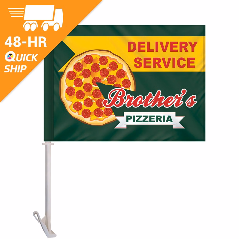 48 - Hour 11.5" x 15" Single Reverse Digitally Printed Custom Car Flag