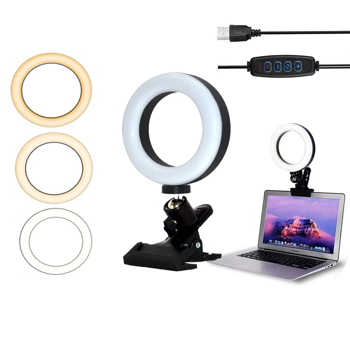 Selfie Ring Light with Clamp Mount for Desk And Laptop 1