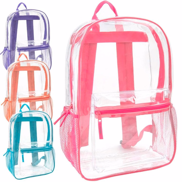 17" Classic Clear Backpacks - Assorted Colors