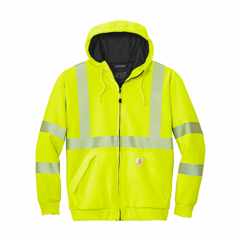 Carhartt ANSI Class 3 High-Visibility Lined Full-Zip Sweatshirt