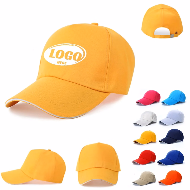Adjustable Cotton 6 Panel Baseball Cap