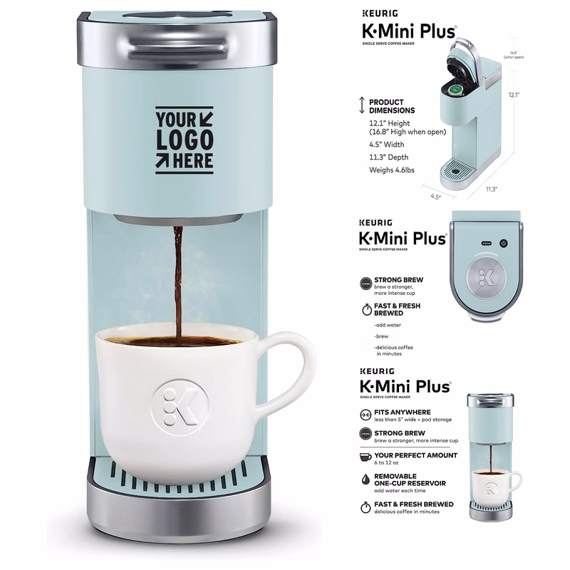 Misty Green K-Mini Plus Single Serve K-Cup Pod Coffee Maker