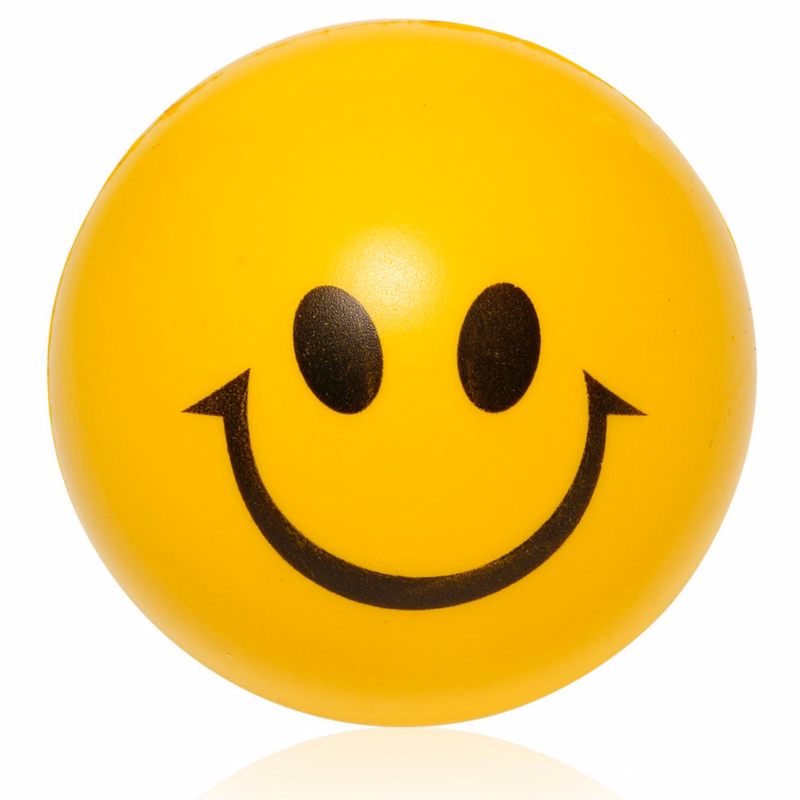Smiley Face shaped Stress Reliever w/ Custom Logo Stress Balls