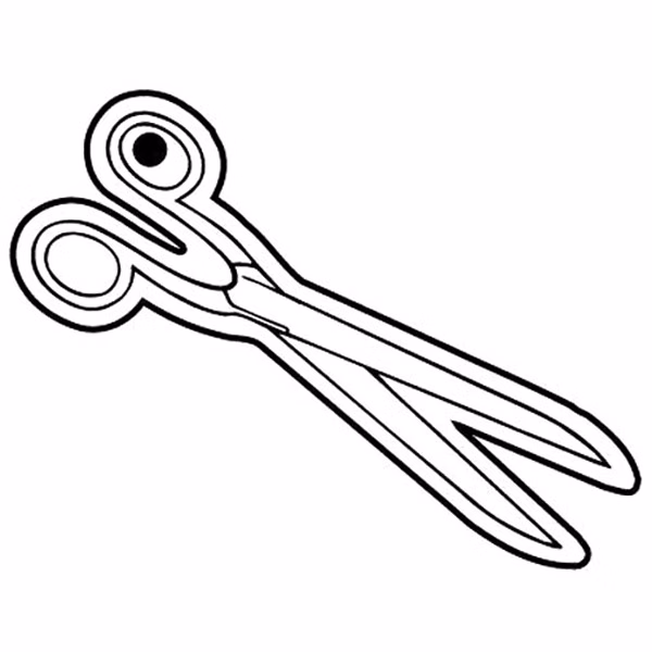 Scissors 1 Key Tag - Spot Color