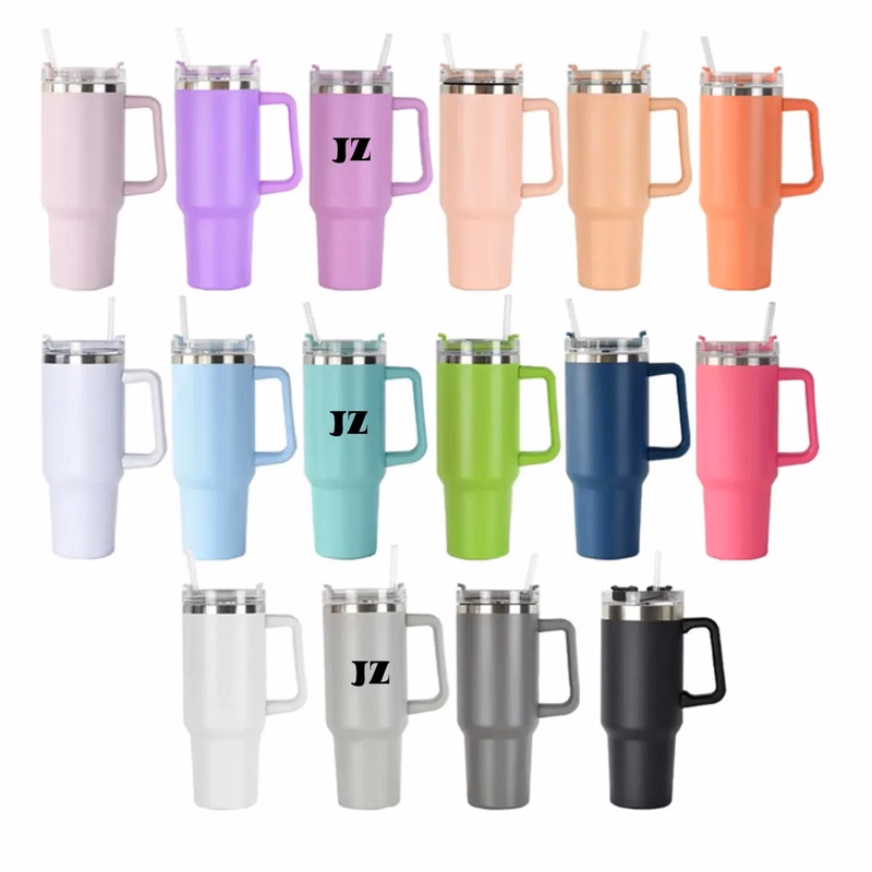 H 1.0 40 OZ Stailess Steel Tumber with Lid and Straw