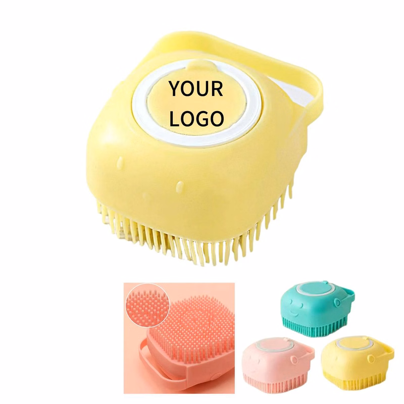 Compact Pet Bath Brush for Cats and Dogs