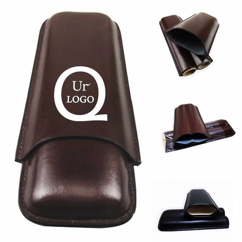 2-Finger Leather Cigar Case