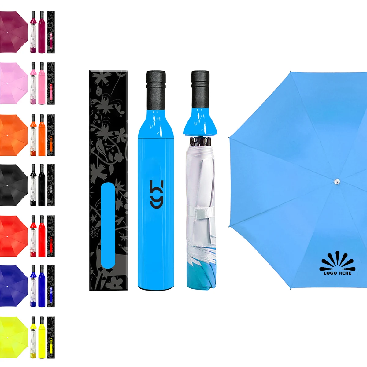 Bottle-Style Compact Umbrella with Auto Open & Close 1