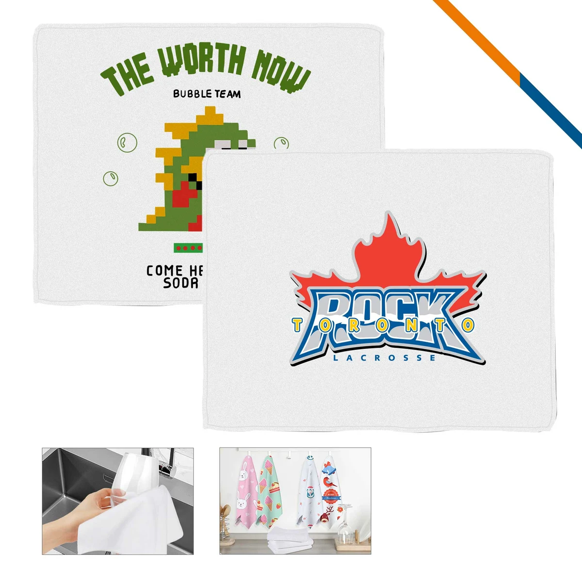 Anchor Sublimated Rally Towel - 18" x 15" 1