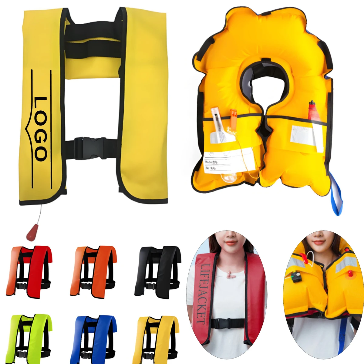 Water Activated Self Inflating Life Jacket Portable Preserver Vest 1