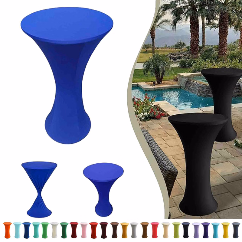 Cocktail Round Table Cover Spandex Stretch TableCloth
