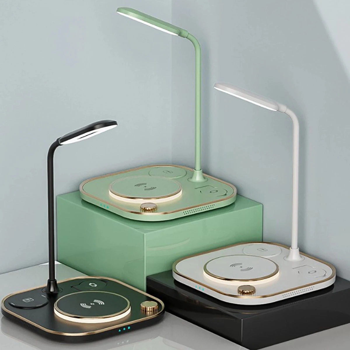 3 In 1 Wireless Charger With Table Lamp 1