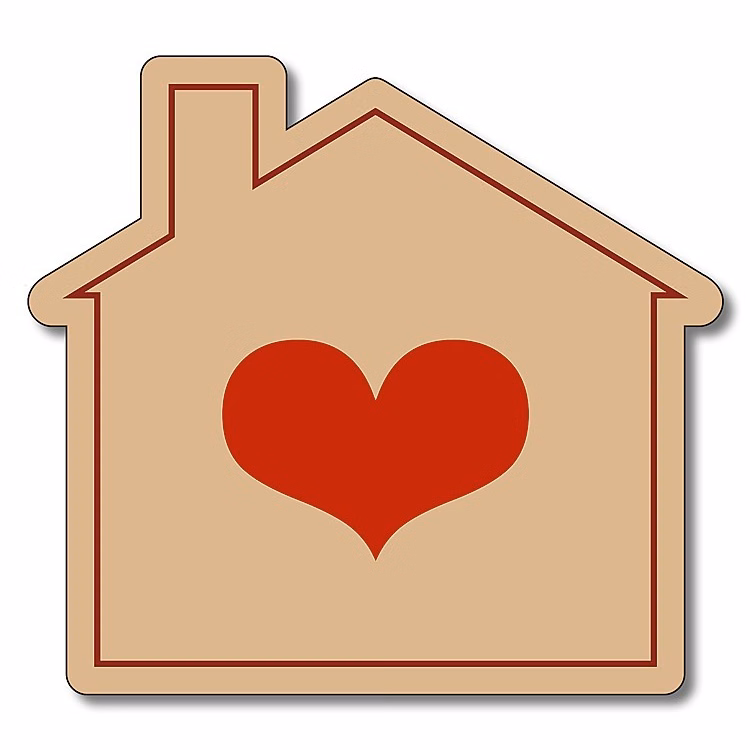 Magnet - 3.125x2.875 House Shape - 30 mil.