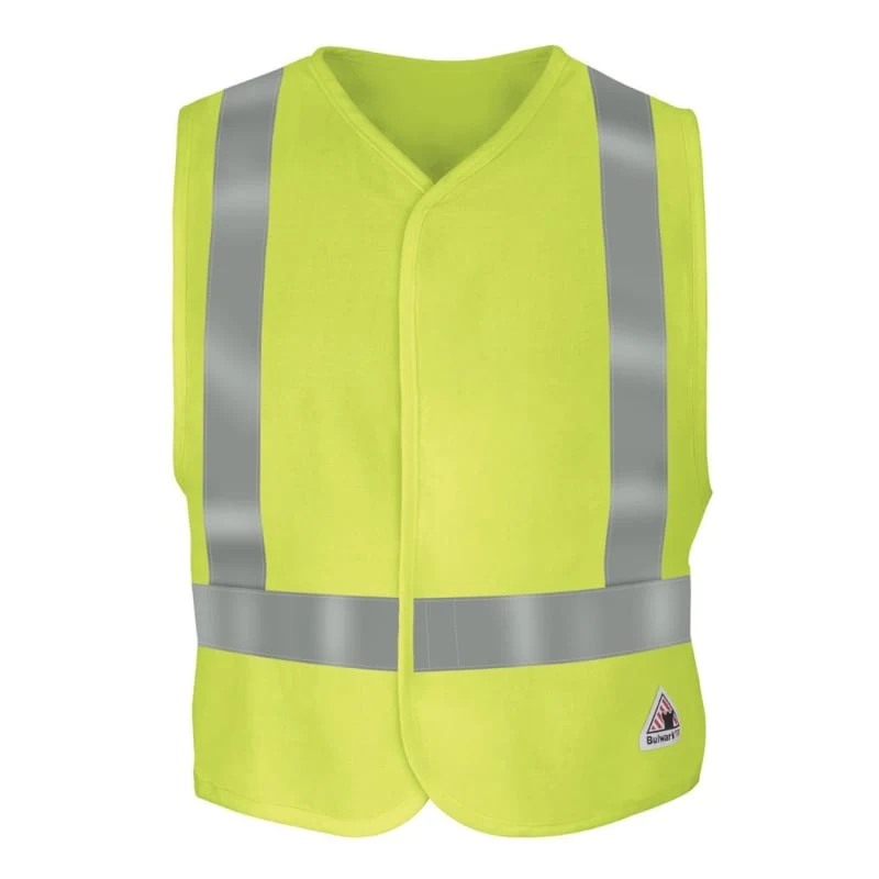 Bulwark Men's Men's Hi-Visibility Flame-Resistant Safety Vest - VMV4HV 1