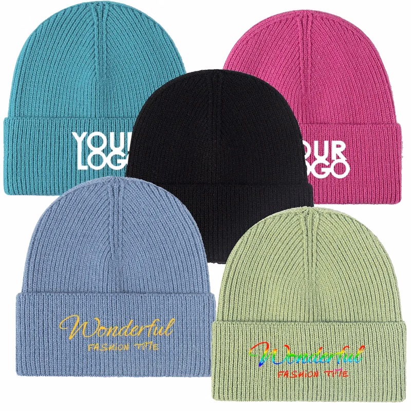 Cashmere Wool Thicker Winter Warm Beanie Knit Hat Caps