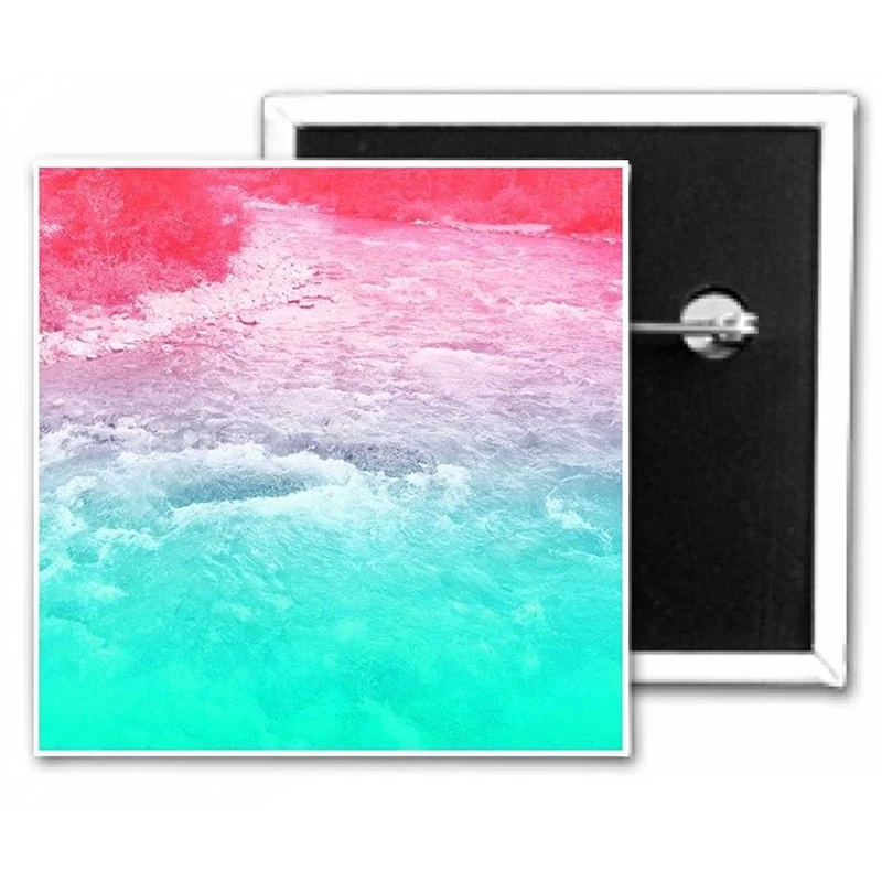 3" x 3" Inch Square Custom Button 1
