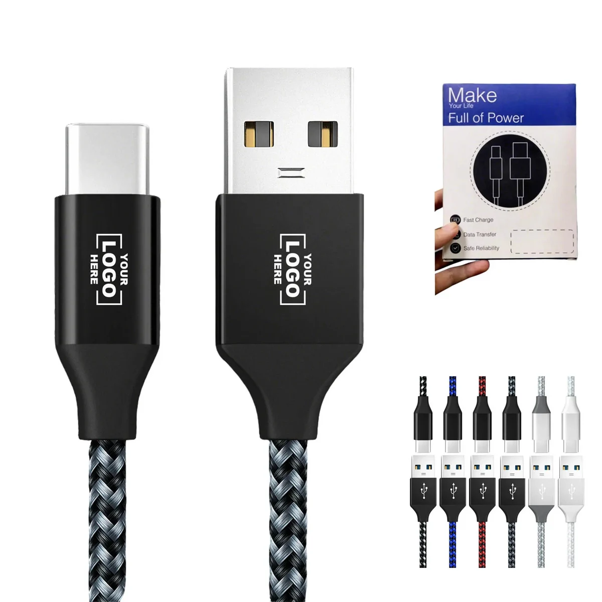 Type-C Nylon Braided Fast Charging Data Cable 1