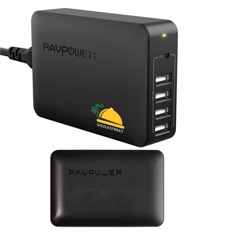 Power 60W 5-Port USB Desktop Charging Station with Power Delivery (PD) Port