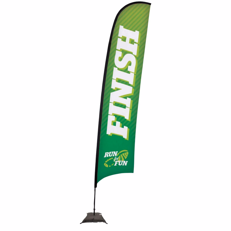 17' Premium Razor Sail Sign Kit (Single-Sided with Scissor Base)