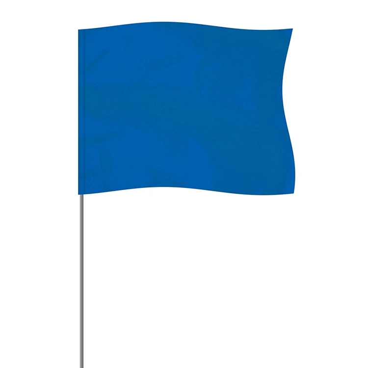 Blue 4" x 5" Marker Flag on a 36" Wire 1