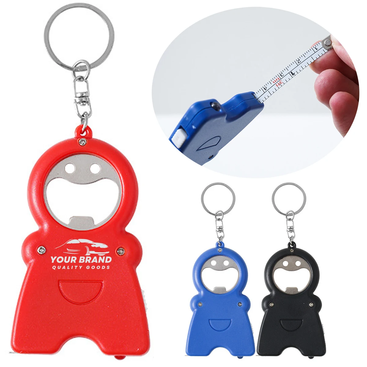 LED Keychain Bottle Opener with Fun Character Design 1