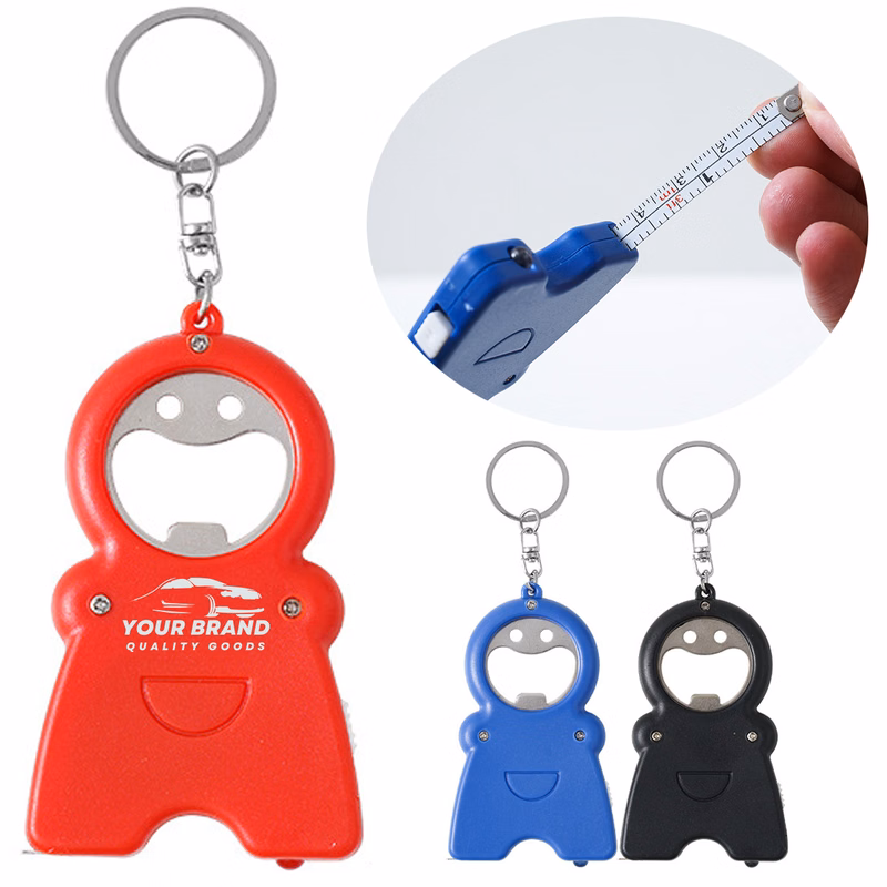 LED Keychain Bottle Opener with Fun Character Design