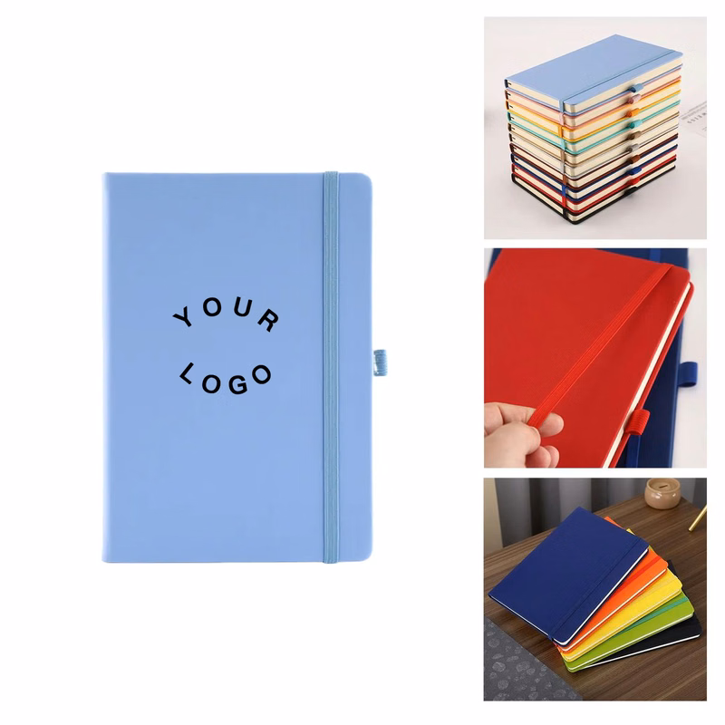 A5 PU Notebook With Bookmark And Writing Pen
