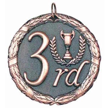 Third Place XR200 Series Medal, 2" 1