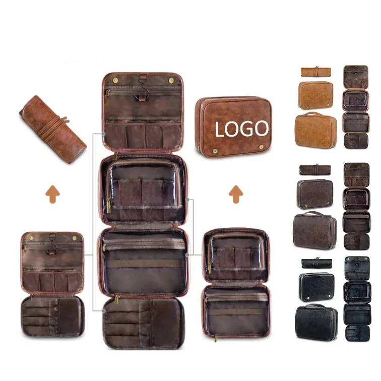 Hanging PU Leather Toiletry Bag 1