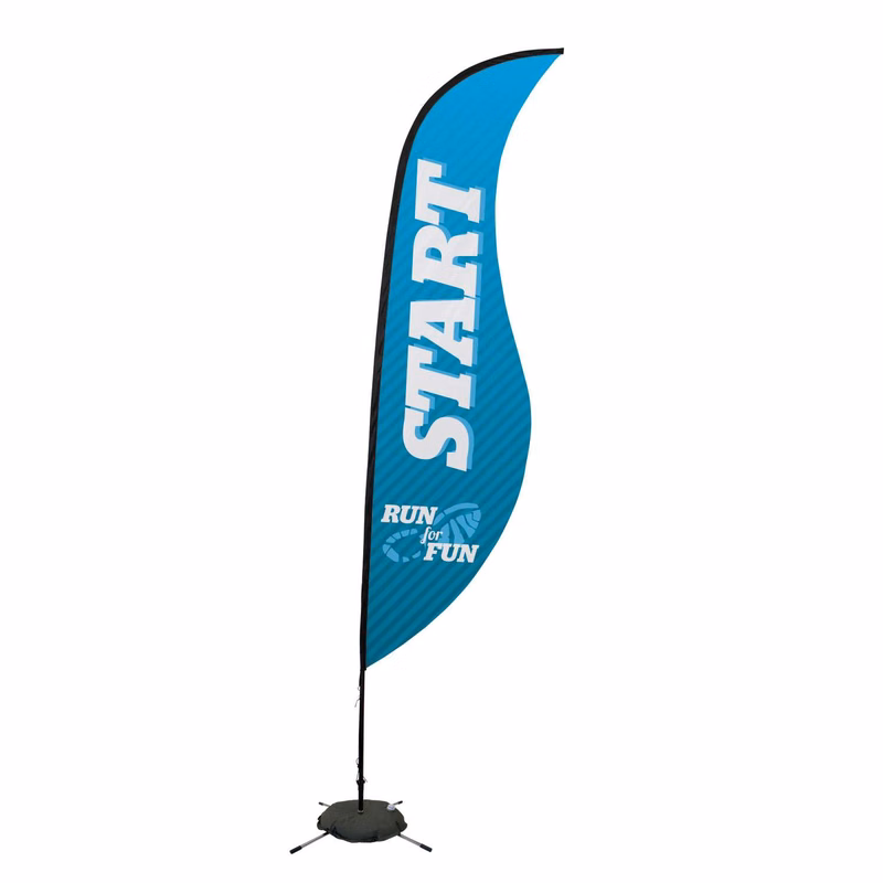 13' Premium Sabre Sail Sign Kit (Single-Sided with Scissor Base)