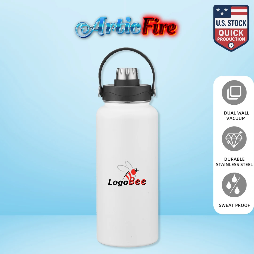 ArticFire 34oz Vacuum Insulated Water Bottle, custom water bottle with logo imprint 1