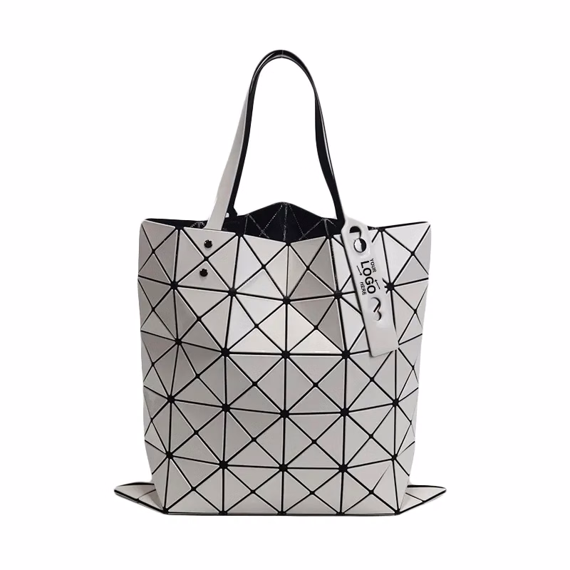 Geometric Luminous Tote Bag-Blue
