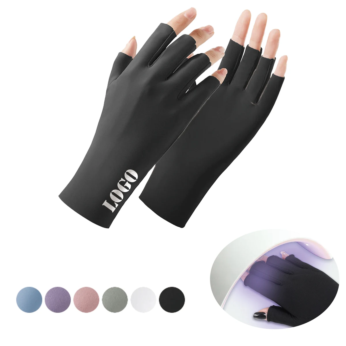 UV Protection Breathable Ice Silk Half-finger Gloves 1