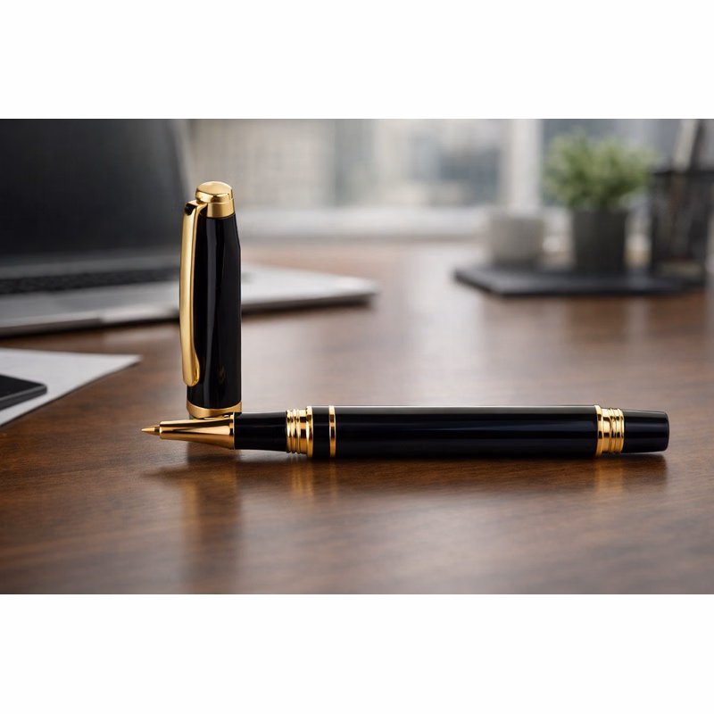 ISPIN Screw Off Cap Rollerball Pen Gold appointments