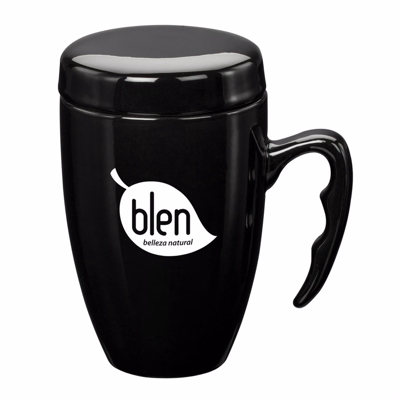 Barco Ceramic Mug w/ Lid - 14oz