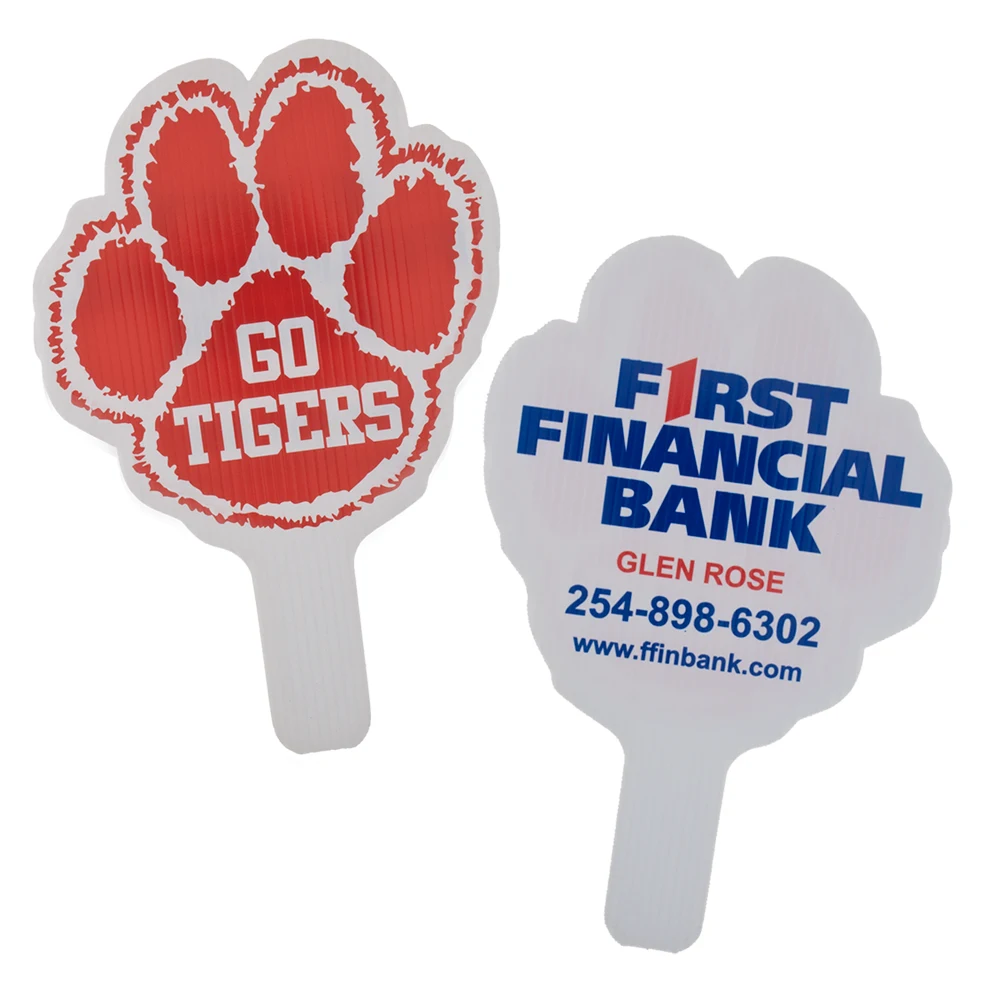 Paw Shape Hand Fan, Screen Printed 1
