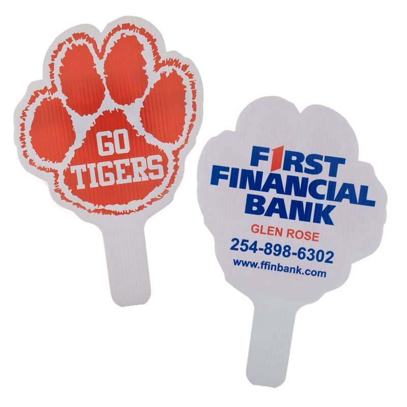 Paw Shape Hand Fan, Screen Printed