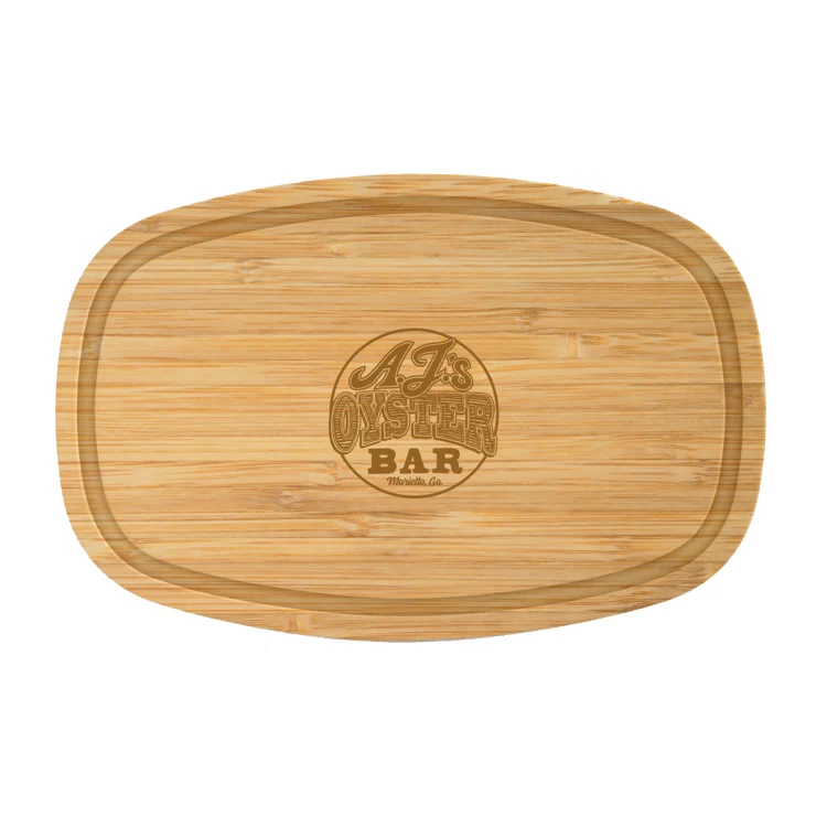 14" Rounded Corners Rectangle Bamboo Cutting Board 1
