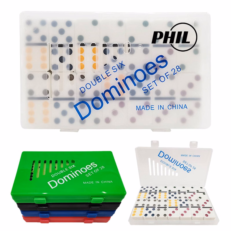 Double Six Standard Dominos Set 28 Tiles With Plastic Case