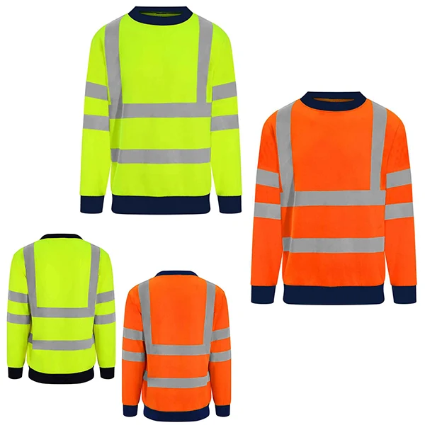 VISIPRO Reflective Safety Sweatshirt with Black Trim - 280G 1