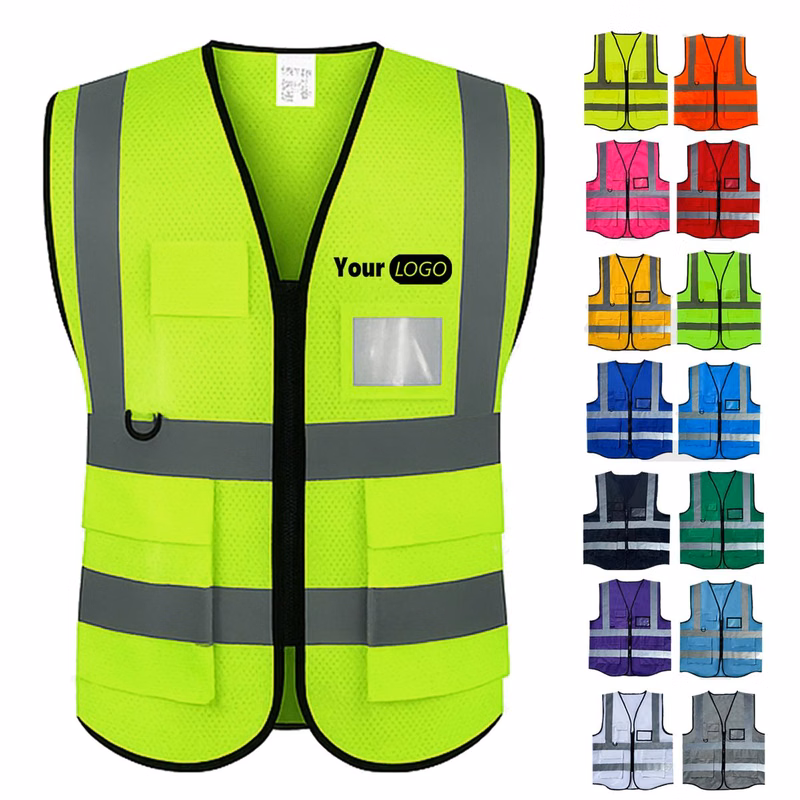 High Visibility Safety Vest with Pockets