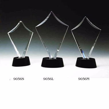 Royal diamond black and clear crystal award