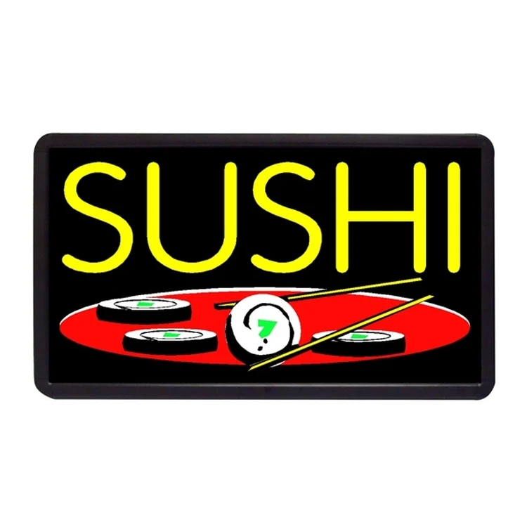 Sushi 13" x 24" Simulated Neon Sign 1
