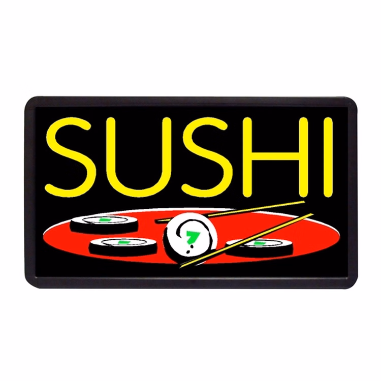 Sushi 13" x 24" Simulated Neon Sign