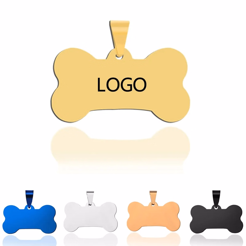 Stainless Steel Bone Shape Dog Id Tag